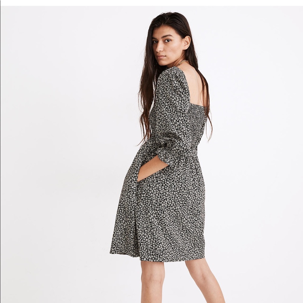 Madewell Lucie smocked mini dress